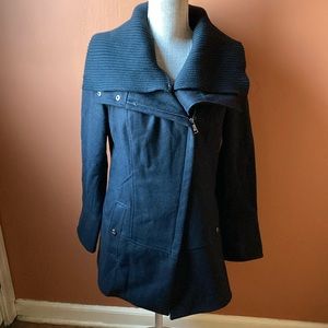 Steve Madden black wool blend lined coat - Size L